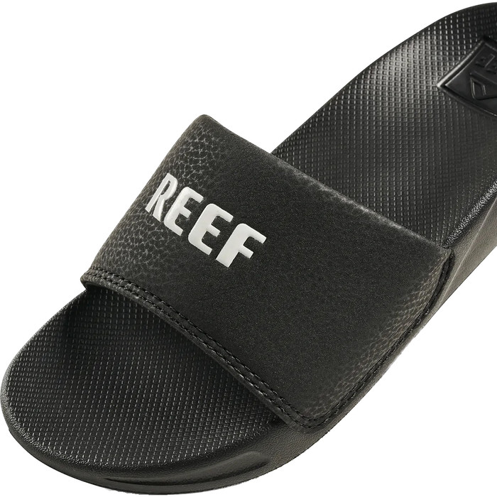 2024 Chanclas Reef One Slider Para Nios Cj2063 - Reef Negro / Blanco